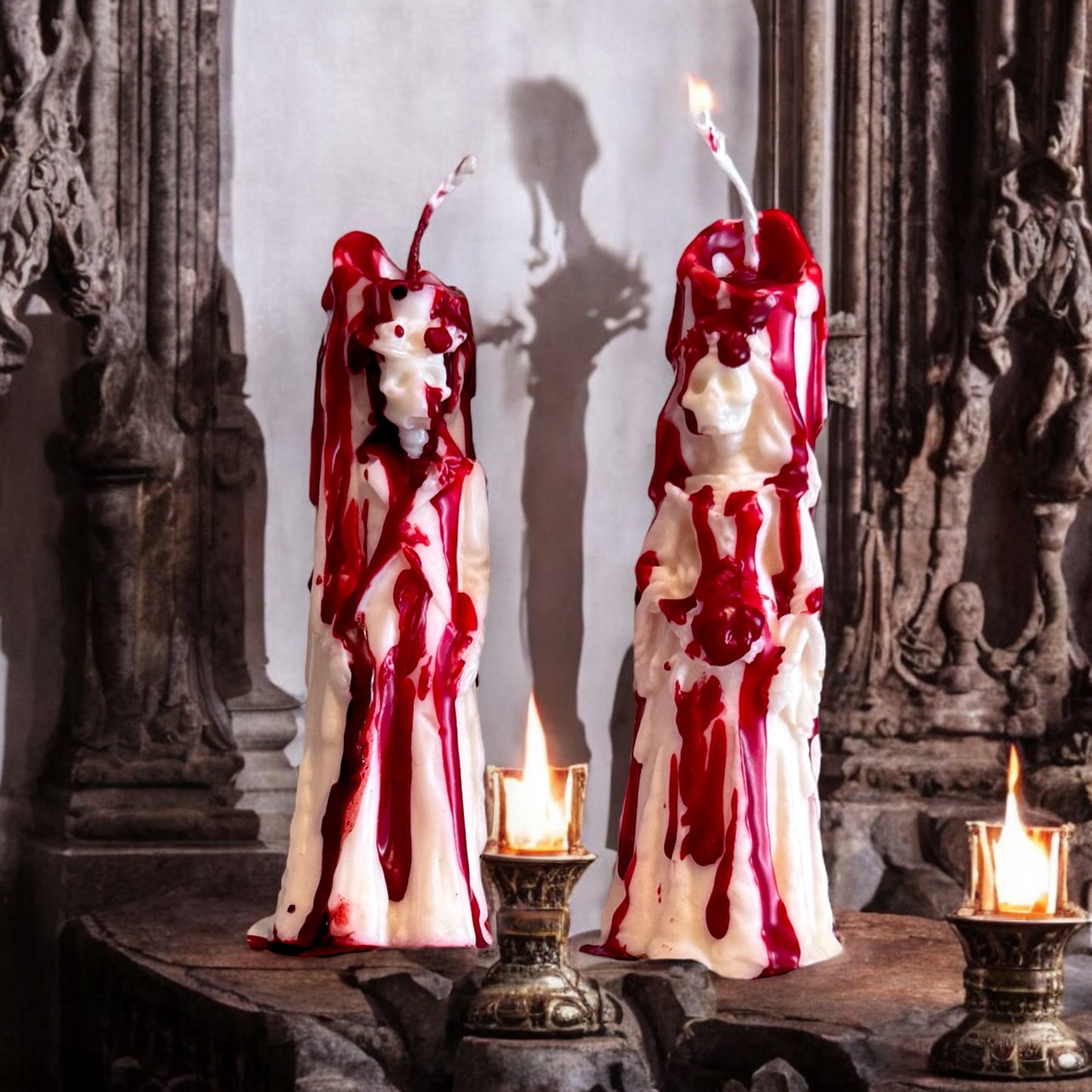 Bride & Groom Gothic Candle