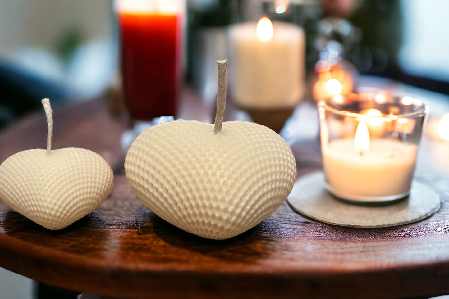 Love heart Candle (White)