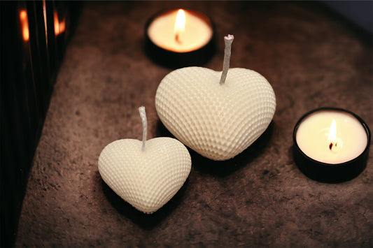 Love heart Candle (White)