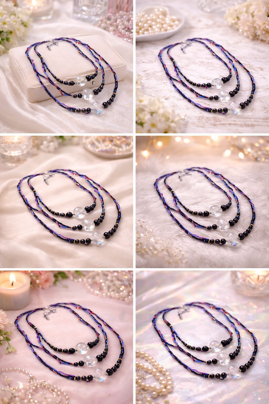 Triple Drop Infinity Loop Necklace