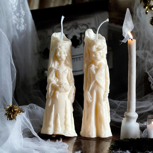 Bride & Groom Gothic Candle