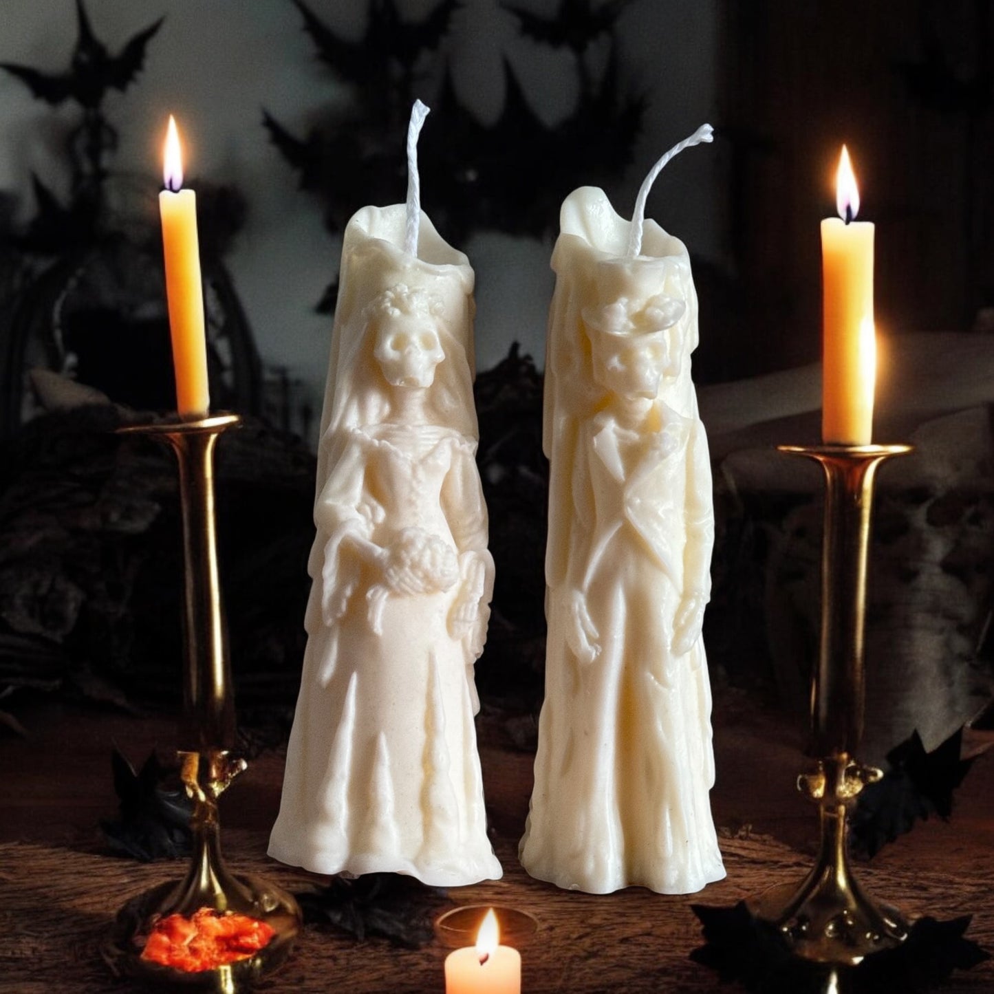 Bride & Groom Gothic Candle