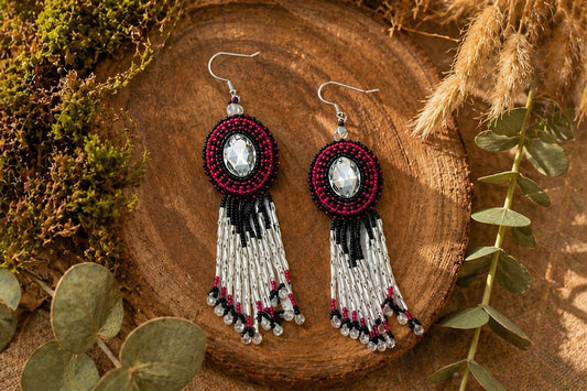 Crimson Root Earrings